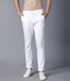 Slim Fit Men White Trousers